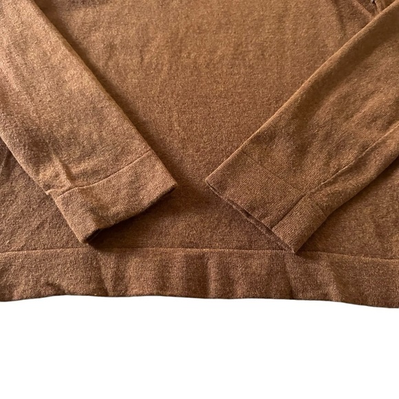 J. CREW BROWN TEDDIE COTTON WOOL BLEND CREWNECK SWEATER SIZE MEDIUM - Picture 5 of 11